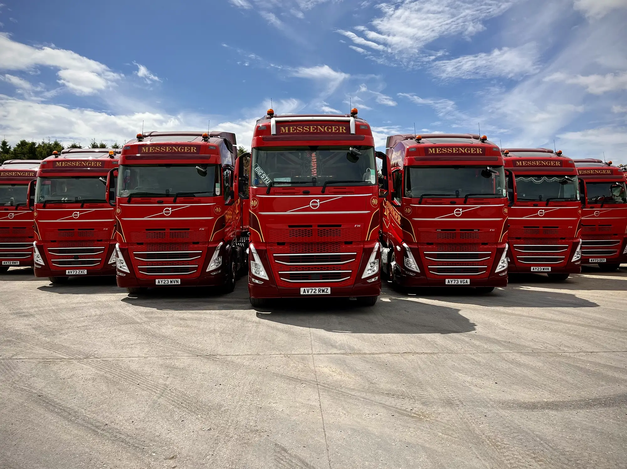 SJ Messenger lorries parked up